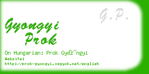 gyongyi prok business card